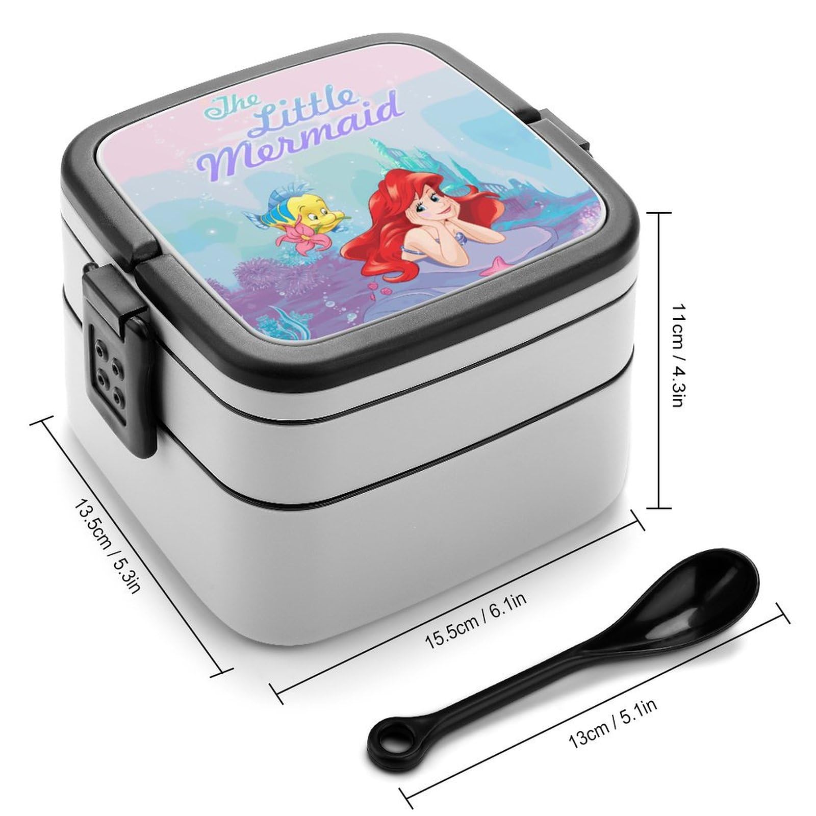 Amazon｜リトルマーメイド アリエル 弁当箱 ランチボックス 2段 1000ml